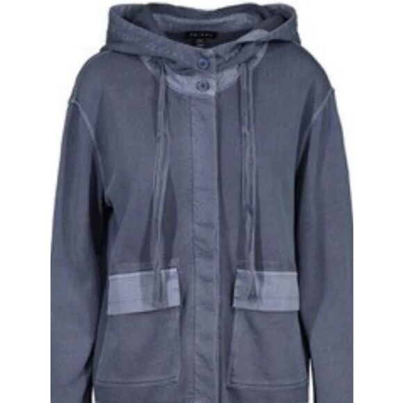 Tribal‎ Blue Haze Button Up Hooded Jacket Size 1X NEW - Picture 1 of 6